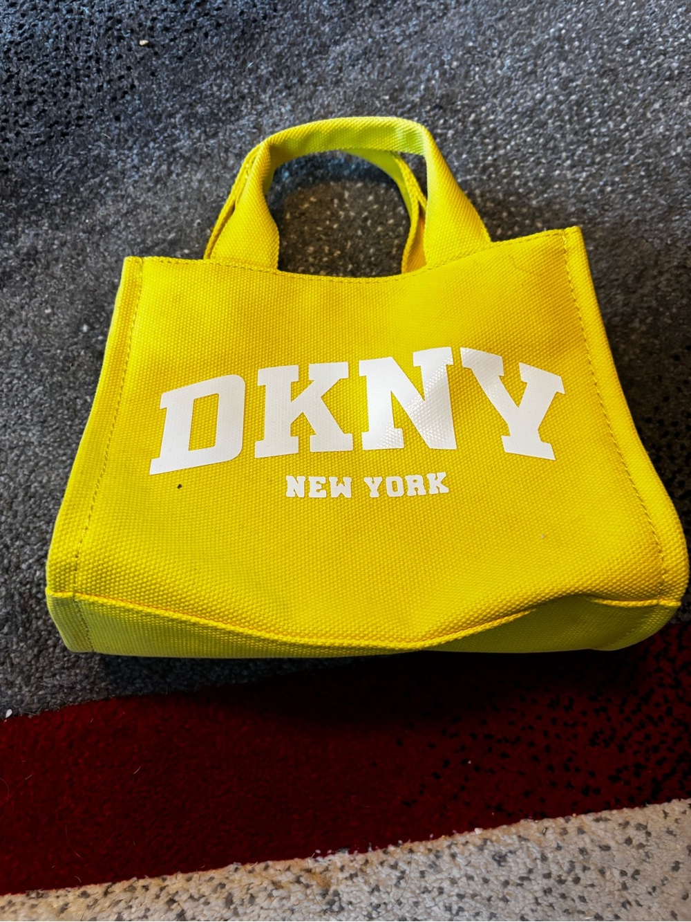 DKNY Bright Yellow Canvas Mini Tote